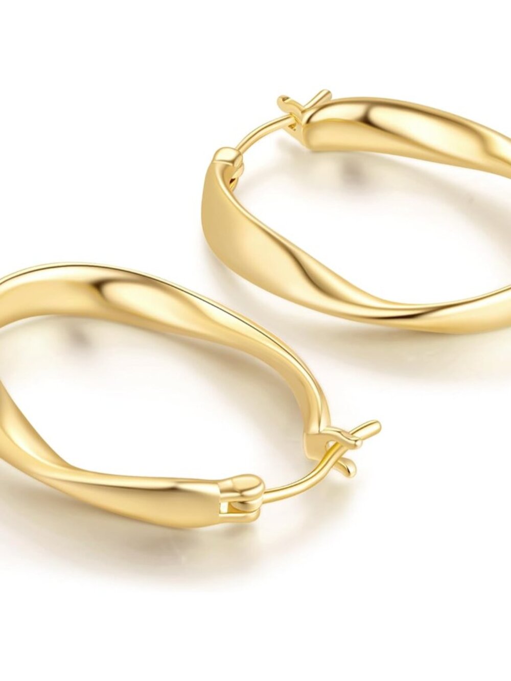 Gold Hoops Earrings for Women 14K Gold Earrings for Women Hoops Earring for Wome